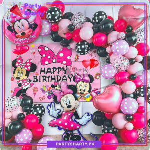 75pcs Happy Birthday Minnie Mouse Theme Set For Party Decoration & Celebrations
