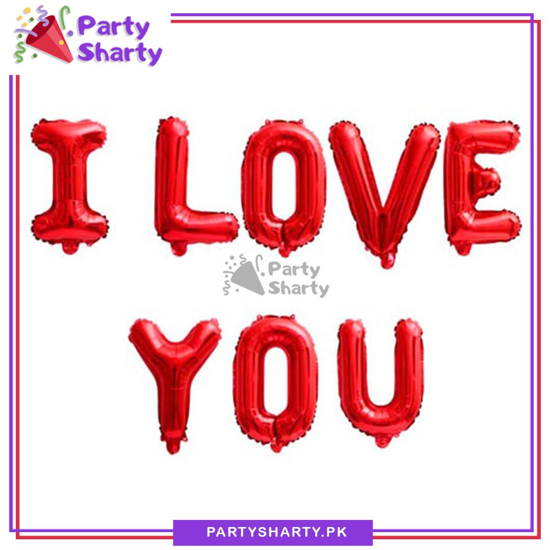 I Love You Letter Foil Banner for Anniversary, Engagement, Wedding Event Decoration - Image 3